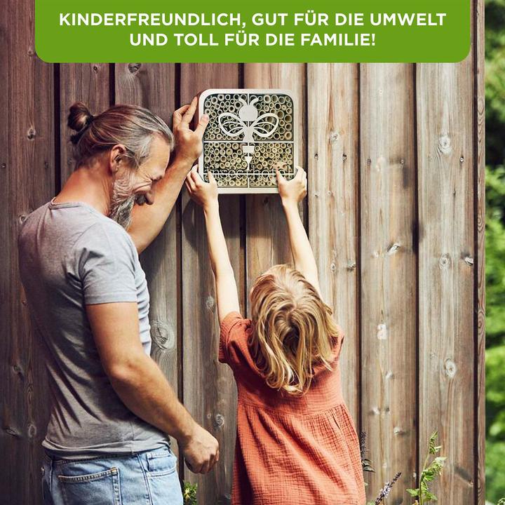 Actual product image Isotronic Insect hotel bee, child-friendly, natural wood (Bee, Wild bees, Ladybirds)