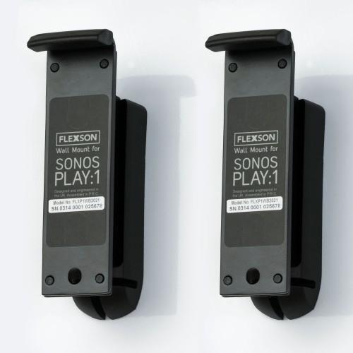Immagine prodotto Flexson Supporto da parete per Sonos One e Play:1 (1 coppia, Installazione a parete, Perno di rotazione, Inclinabile, Rotante)