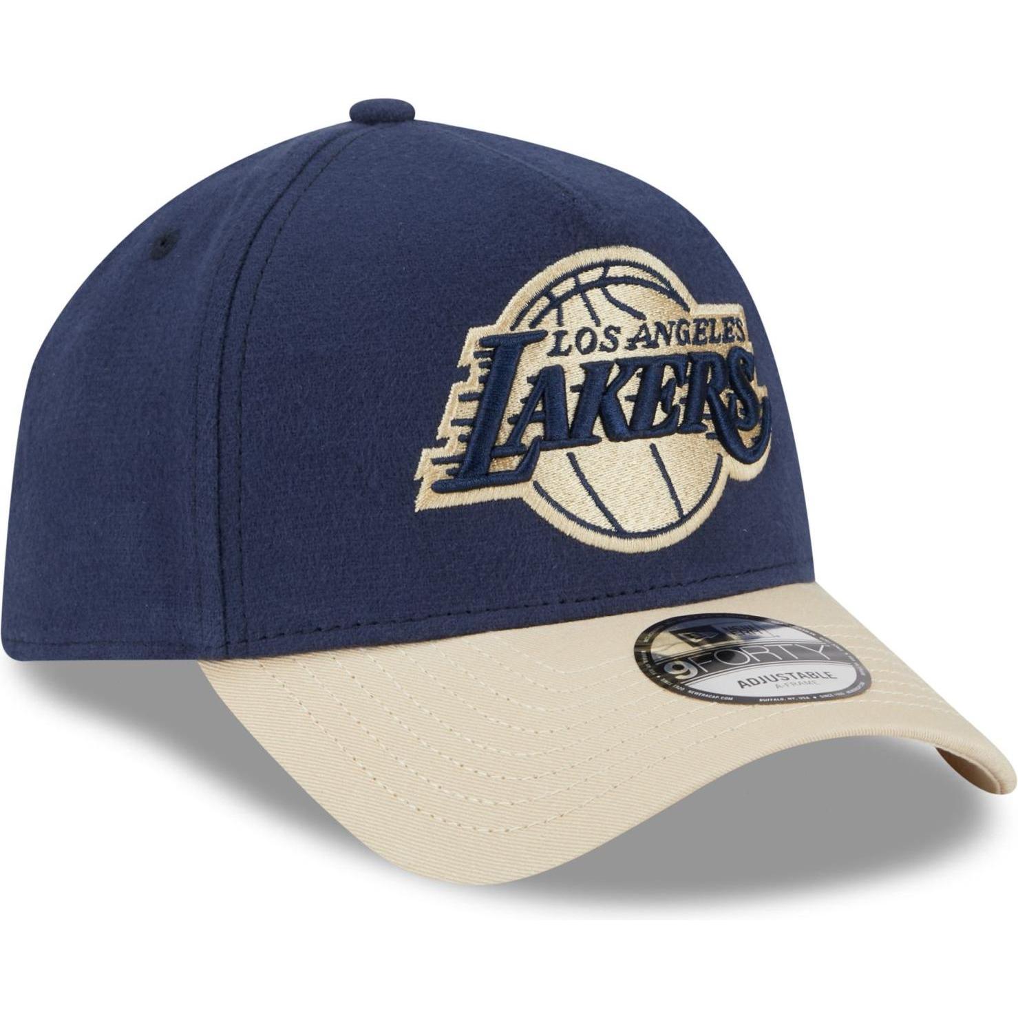 Thumbnail - New Era, Herren, Cap, A-Frame 9Forty Cap MOLESKIN Los Angeles Lakers navy, Blau, (One Size)