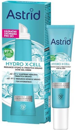 Produktbild Astrid Eye gel cream against puffiness and dark circles Hydro X-Cell 15 ml (Augenpflege Serum, Tag + Nacht, 15 ml)