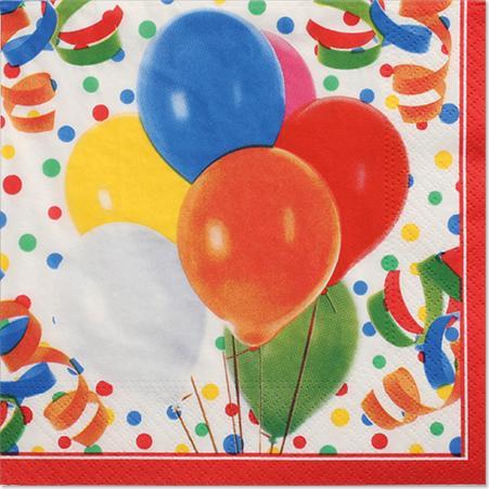 Papstar, Tovaglioli, Lucky Balloons (100 pz., 33 x 33 cm)