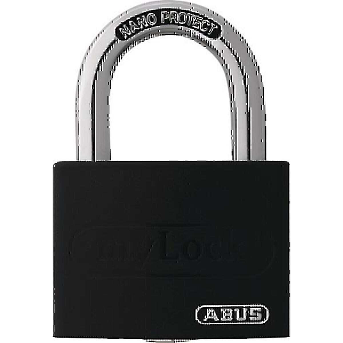 Abus, Vorhängeschloss, Zylindervorhangschloss T65AL/40 schwarz gl. Schlosskörperbreite 43 mm Aluminium gleichschliessend