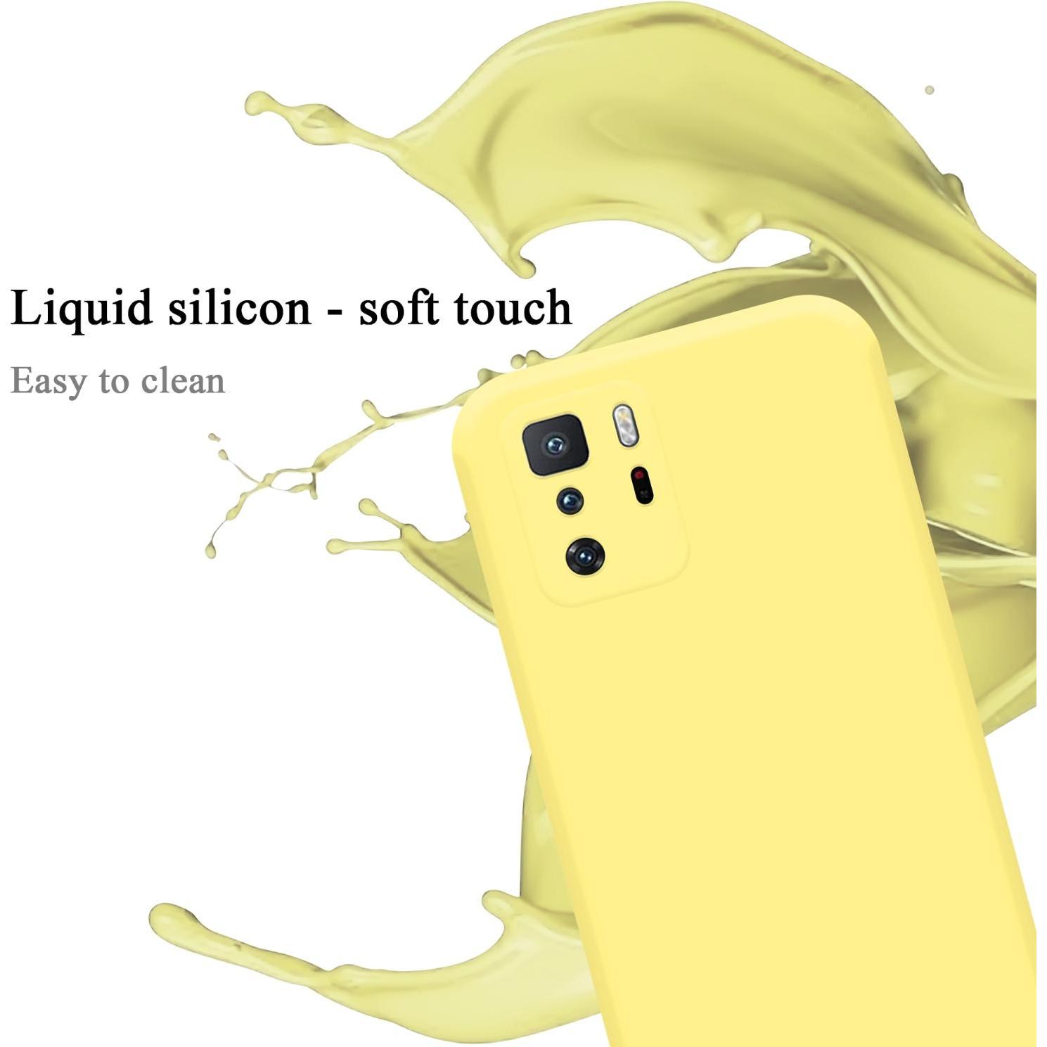Thumbnail - Cadorabo TPU Liquid Silicone Case Hülle für Xiaomi POCO X3 GT (Xiaomi Poco X3 GT), Smartphone Hülle, Gelb