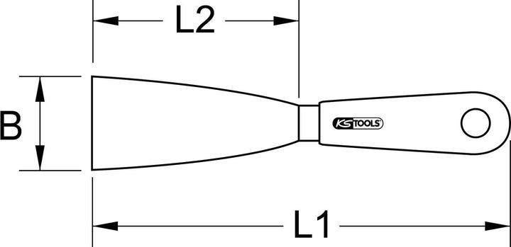 Actual product image KS Tools BERYLLIUMplus scraper spatula (2.50 cm)