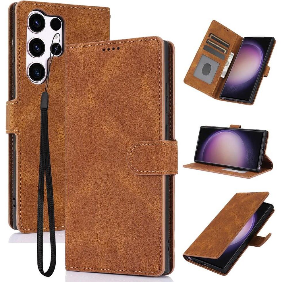 Cover-Discount Galaxy S26 Ultra - Premium Handyhülle Etui (Samsung Galaxy S26 Ultra), Cover smartphone, Marrone