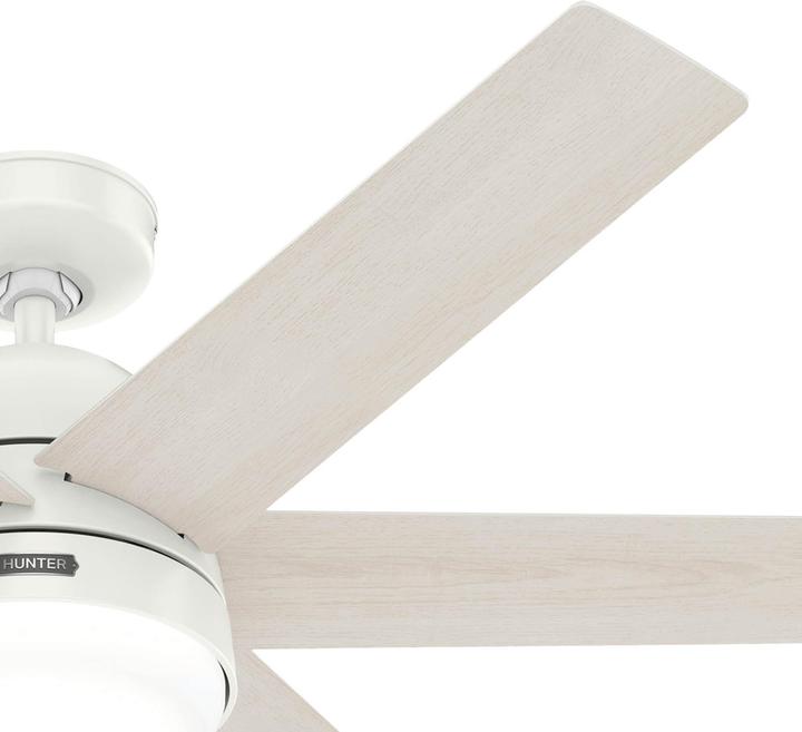 Actual product image Hunter Fans DC Deckenventilator Arete Weiss mit Licht & Fernbedienung (43 dB)