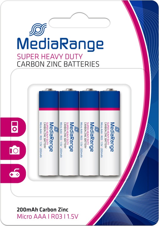 Produktbild MediaRange Super Heavy Duty (4 Stk., AAA, 200 mAh)