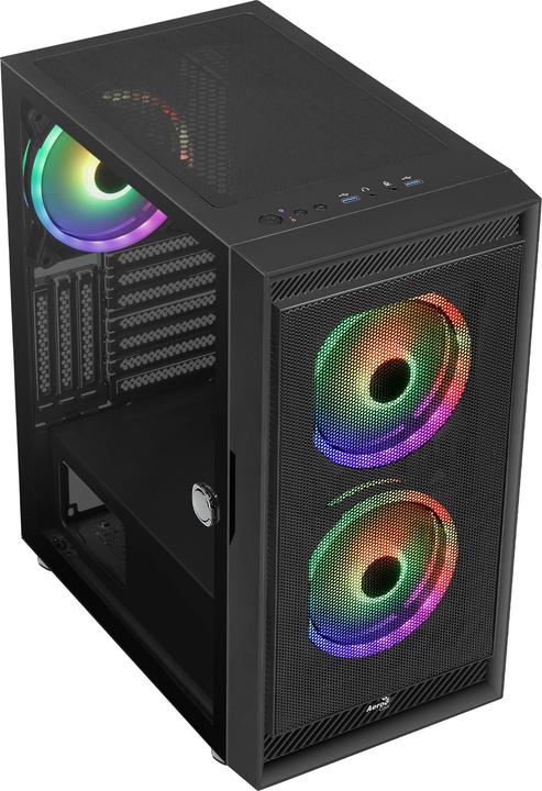Actual product image AeroCool Geh Midi Graphite black v3 MicroATX/ATX/MiniITX o.N (ATX, mATX, Mini-ITX)