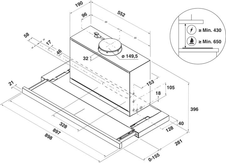 Actual product image Bauknecht RBAH 92 LT X (Flat-screen hood)
