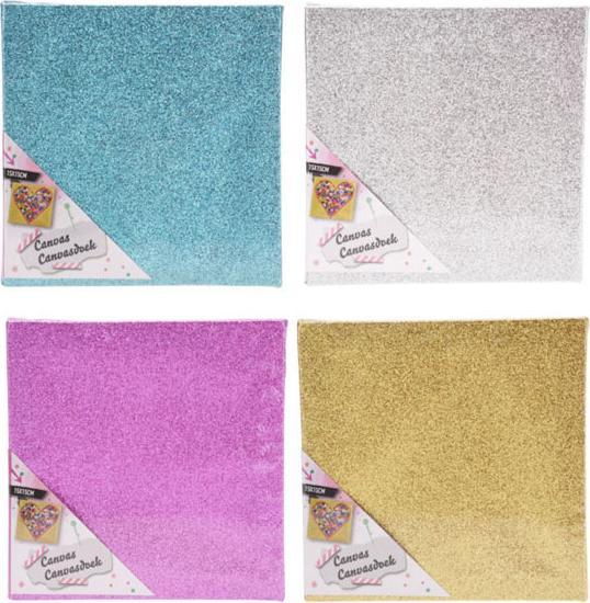 Produktbild Glitzernde Leinwand, 15 x 15 cm, 12er-Set (15 x 15 cm)