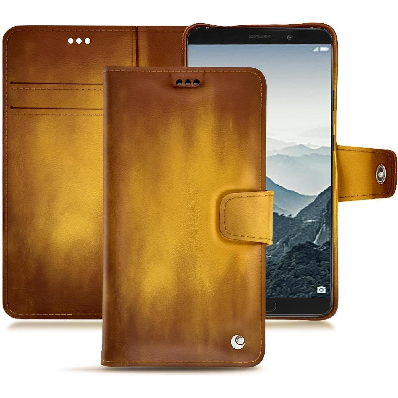 Noreve Lederschutzhülle Wallet (Huawei Mate 10), Smartphone Hülle, Gold