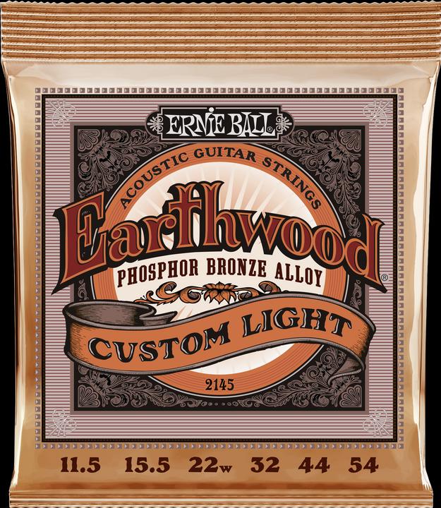 Ernie Ball Saitensatz, Akustik, Earthwood Phosphor Bronze, Custom Ligh (6 x, Gitarre, 0.01")