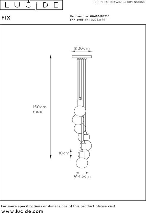 Produktbild Lucide Pendelleuchten (E27)