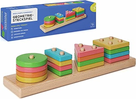 Produktbild Activity Board Erstes geometrisches Steckspiel ab 18 Monaten, 2 Jahren, Formen-Sortierspiel aus Holz, Spielzeug