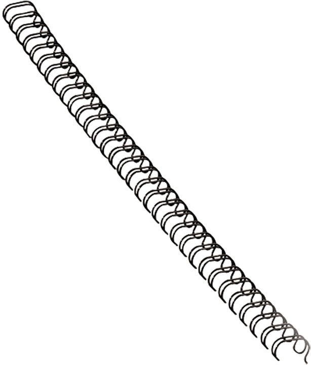 Produktbild Fellowes Drahtkamm 6mm, 34 Schlaufen, schwarz, 100 Stk.