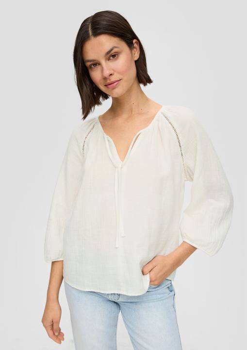Immagine prodotto s.Oliver Bluse Blusenshirt aus Baumwolle mit elastischen Bündchen (44)