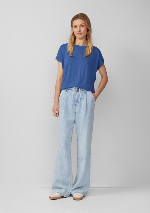 Produktbild S.Oliver T-Shirt Fliessendes Jersey-Shirt mit überschnittenen Schultern (42)