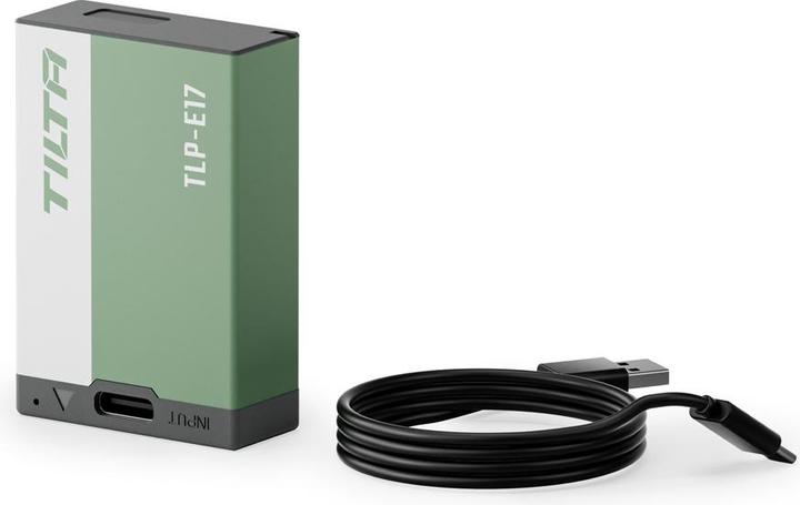 Actual product image Tilta TLP-E17-AG LP-E17 Battery w/ USB-C Input 950mAh - Ash Green