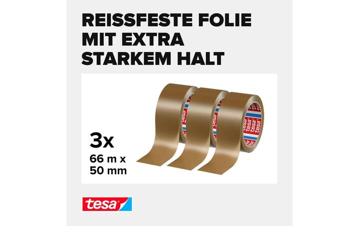 Produktbild tesa tesapack ULTRA STRONG Paketklebeband - PVC Packband für festes Verpacken und sicheres Bündeln (50 mm)
