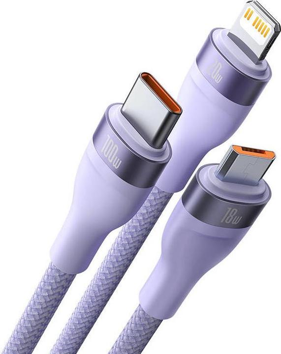 Produktbild Baseus USB C – USB C/Lightning/Micro USB (1.50 m, USB 3.2 Gen 1, 100 W)