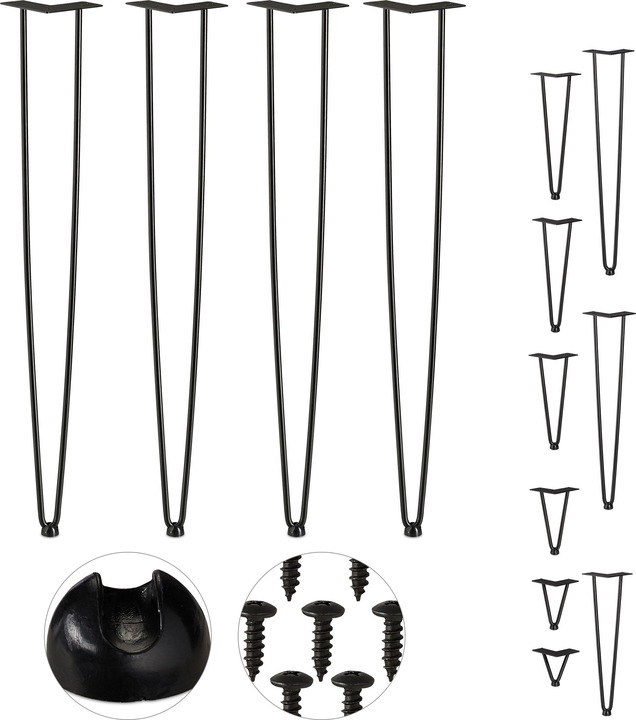 Immagine prodotto Relaxdays Set di 4 gambe da tavolo Hairpin