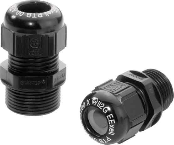 Produktbild Lapp Kabelverschraubung ATEX SKINTOP M16 x 1.5 4...5 mm x 8 mm Polyamid schwarz IP68 (SKINTOP KR-M 16X1,5