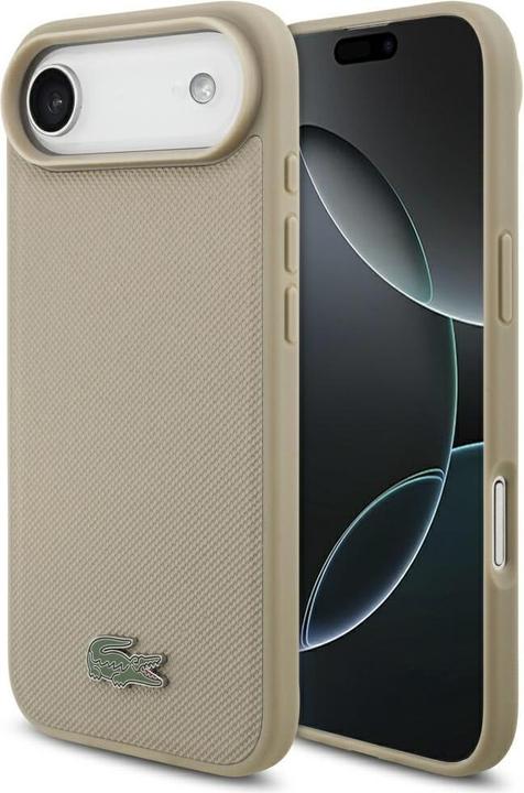Produktbild Lacoste Case Petit Pique Lacquer Logo MagSafe for iPhone Air taupe (Apple iPhone Air)