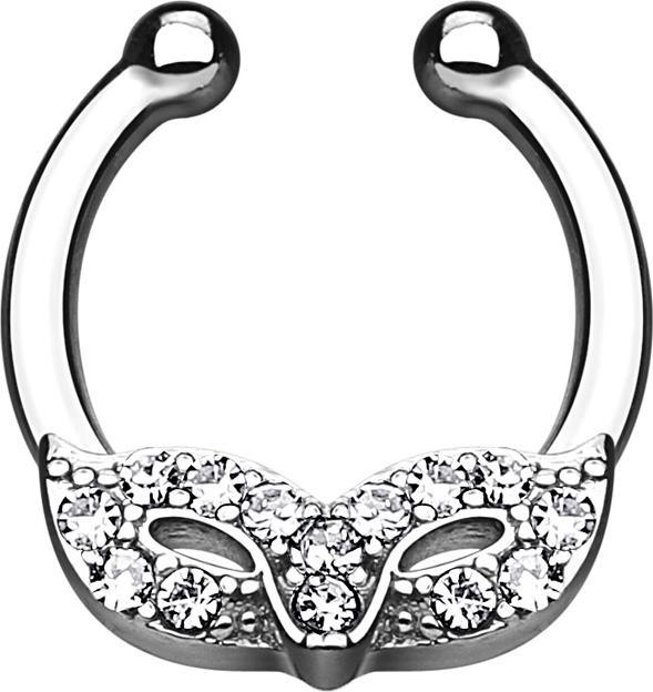 Immagine prodotto Star Piercing Fake Septum mit Kostümball-Maske silber (Ottone)