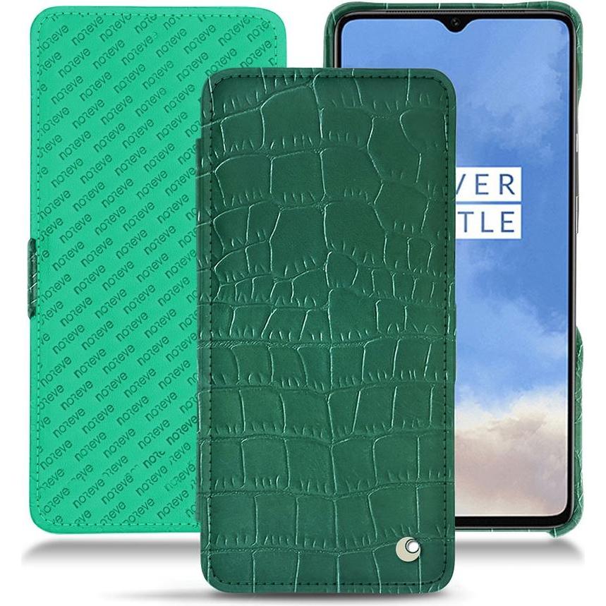 Noreve Lederschutzhülle horizontal (OnePlus 7T), Smartphone Hülle, Grün