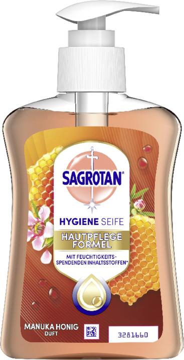 Sagrotan Handseife 3226523 Mandelblüte & Manuka Honig (Flüssigseife, 250 ml)