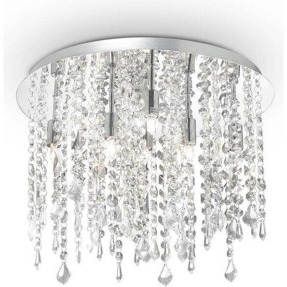 Ideal lux, Wandleuchte + Deckenleuchte, ROYAL G9 Deckenleuchte 8x ⌀400mm dimmbar Chrom warmweiss 052991 (370 lm, G9)