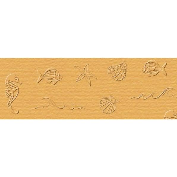 Ursus, Bastelpapier, Prägekarton Elegance 220g/qm 23x32cm VE=5 Blatt Maritim goldgelb (220 g/m², 5 x)