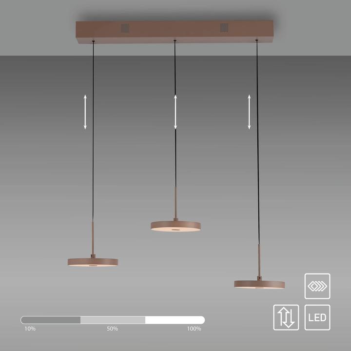 Actual product image Just Light LED Pendellampe Plata dimmbar über Wandschalter höhenverstellabr (2370 lm)