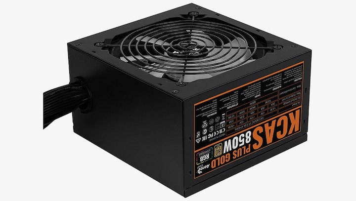 Actual product image AeroCool KCAS PLUS GOLD 850W - 850 W - 100 - 240 V - 47 - 63 Hz - 11 - 5.5 A - 1 (850 W)