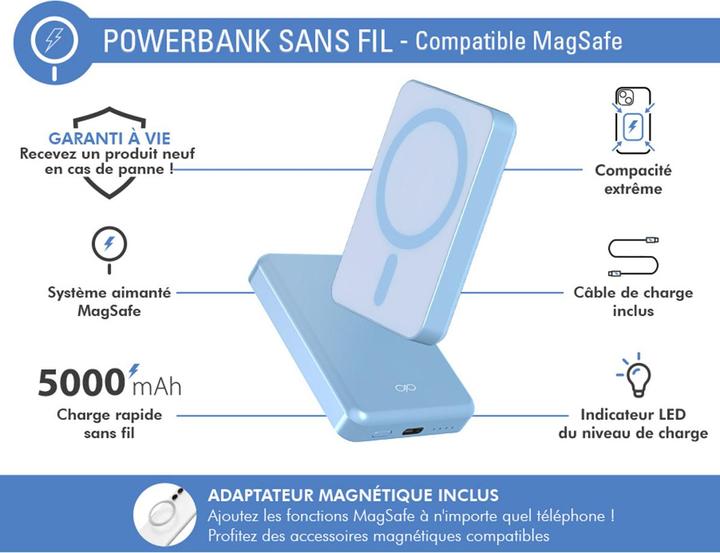 Actual product image Force Power 5000mAh MagSafe Powerbank (5000 mAh, 15 W, 18.50 Wh)