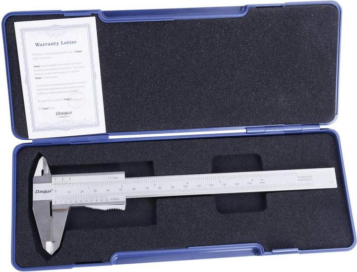 Produktbild Dasqua 1801-0810 Monoblock-Messschieber mit Daumenklemme 150 mm Edelstahl 1 St (15 cm)