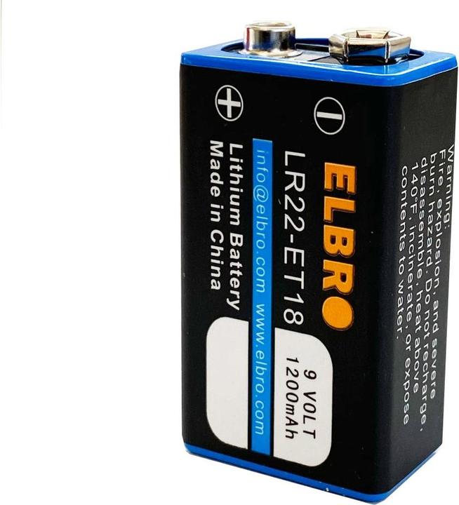 Actual product image Elbro Lithium manganese dioxide battery LR22 9V 1 piece (1 pcs., 1200 mAh)