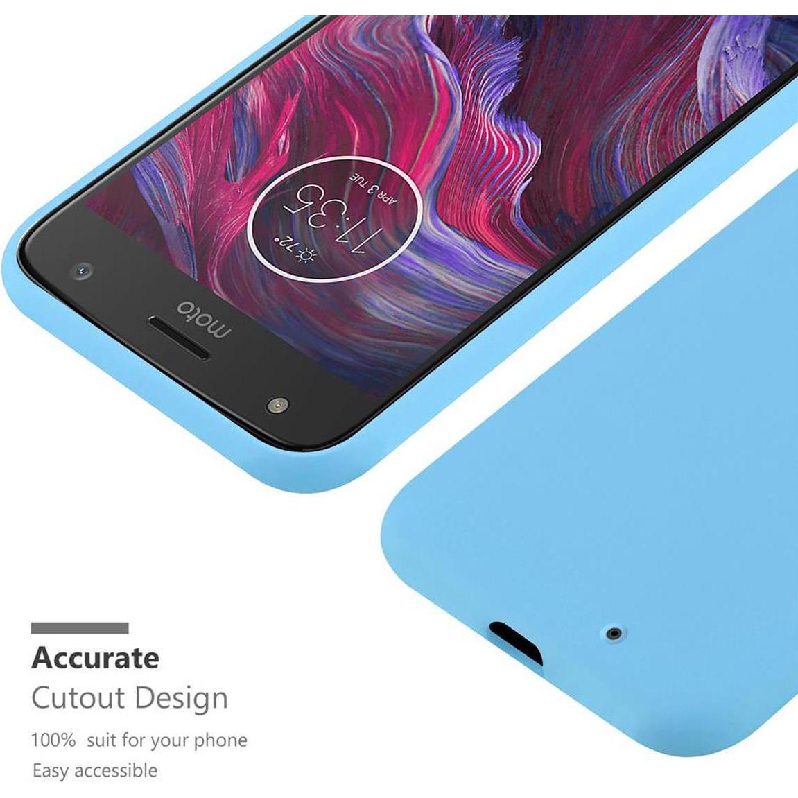 Thumbnail - Cadorabo TPU Candy Cover (Motorola Moto X4), Smartphone Hülle, Blau