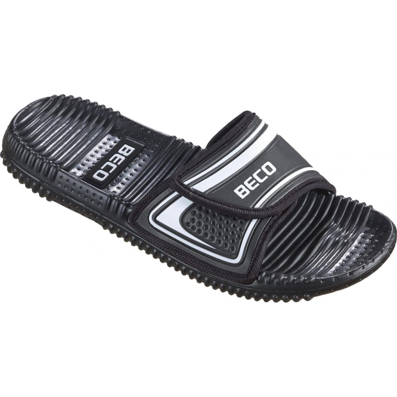 Beco, Damen, Hausschuhe, Unisex mit Massagefussbett-90601 Pantoletten, Schwarz Schwarz Grau 110, 44 EU, Schwarz, (44)