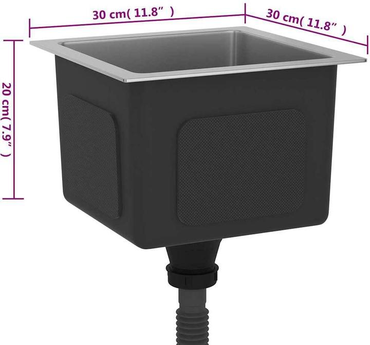 Image du produit vidaXL Küchenspüle (Evier encastré, 30 cm, 30 cm)