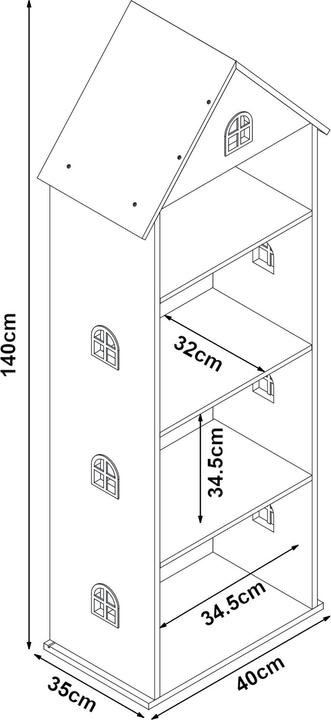 Produktbild En.Casa Kristianstad (40 x 35 x 140 cm)