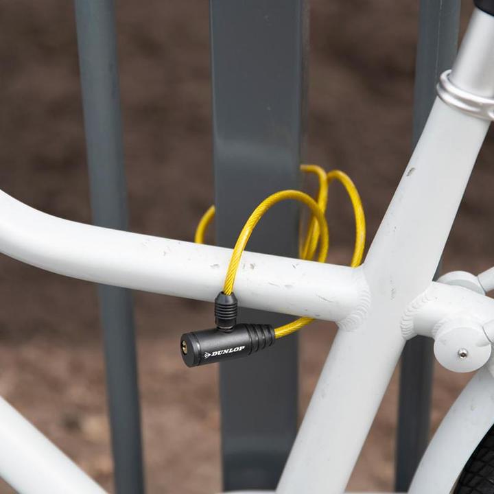 Actual product image Dunlop - Spiral-Fahrradschloss mit Schlüssel 90 cm (Gelb) (90 cm)