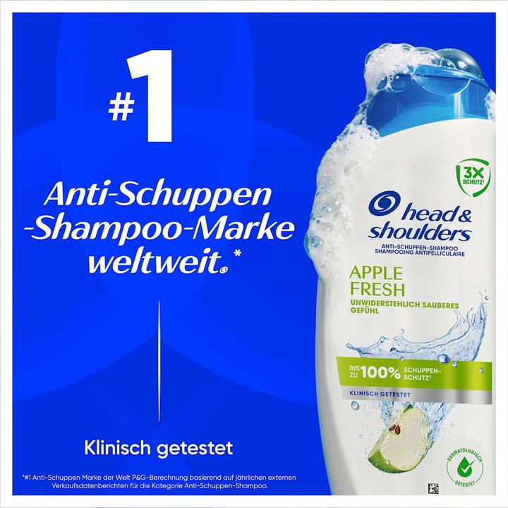 Productafbeelding Head & Shoulders Anti-Schuppen Shampoo Apple Fresh Shampoo 250 ml (Vloeibare shampoo)