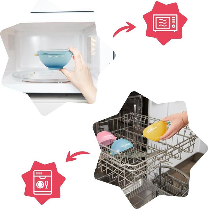 Produktbild Badabulle Funcolor Bowls mit Deckel & Saugnapf