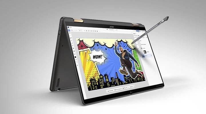 Actual product image Acer Chromebook Plus Spin 714 (14", Intel Core Ultra 5 125U, 16 GB, 256 GB, DE)