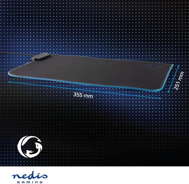 Actual product image Nedis Gaming Mouse Pad | Rubber / Microfibre | Black (XL)