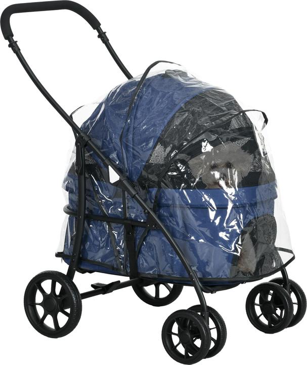Immagine prodotto PawHut Passeggino per cani con parapioggia (Cane, Pieghevole)