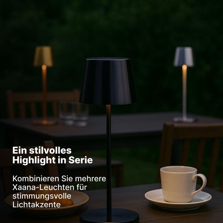 Produktbild Brilliant Akku Tischlampe, 37cm, 300 lm, 3000-6500 K, dimmbar, schwarz verchromt (300 lm)