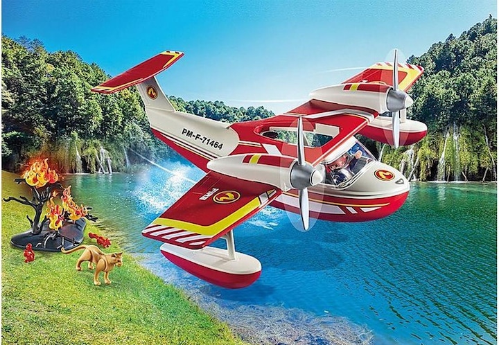 Produktbild Playmobil Feuerwehrflugzeug mit Löschfunktion (71463)