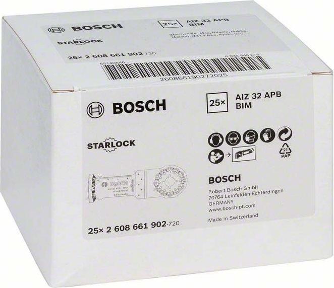 Produktbild Bosch Professional Zubehör BIM Tauchsägeblatt AIZ 32 APB Wood and Metal. Für osz. Multifunktionswerkzeuge